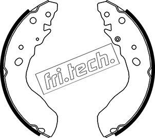 Fri.Tech. 1111.245 - Комплект гальм, барабанний механізм autocars.com.ua