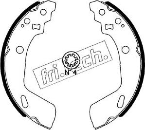 Fri.Tech. 1111.256 - Комплект гальм, барабанний механізм autocars.com.ua