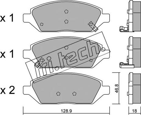 Fri.Tech. 1113.0 - Гальмівні колодки, дискові гальма autocars.com.ua