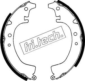 Fri.Tech. 1115.227 - Комплект тормозных колодок, барабанные avtokuzovplus.com.ua