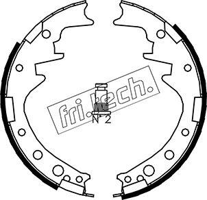 Fri.Tech. 1115.249 - Комплект тормозных колодок, барабанные avtokuzovplus.com.ua
