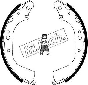 Fri.Tech. 1115.288 - Комплект тормозных колодок, барабанные avtokuzovplus.com.ua