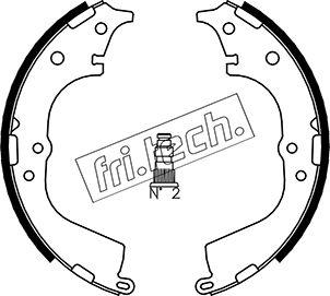 Fri.Tech. 1115.298 - Комплект гальм, барабанний механізм autocars.com.ua