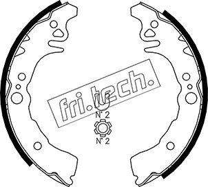 Fri.Tech. 1115.305 - Комплект тормозных колодок, барабанные avtokuzovplus.com.ua