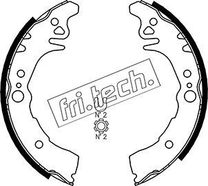 Fri.Tech. 1115.306 - Комплект тормозных колодок, барабанные autodnr.net