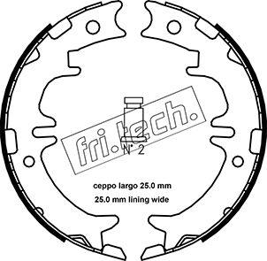 Fri.Tech. 1115.311 - Комплект тормозов, ручник, парковка autodnr.net