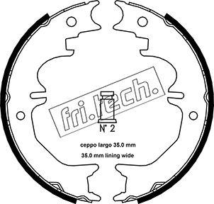 Fri.Tech. 1115.313 - Комплект гальм, ручник, парковка autocars.com.ua