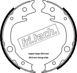Fri.Tech. 1115.315 - Комплект гальм, ручник, парковка autocars.com.ua