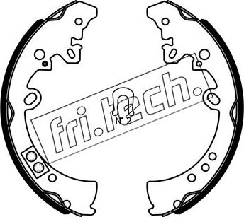 Fri.Tech. 1115.317S - Комплект гальм, барабанний механізм autocars.com.ua