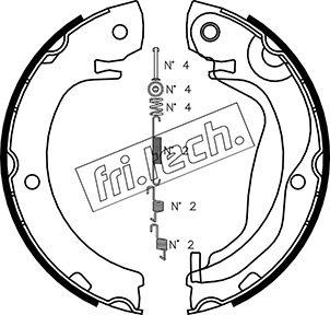 Fri.Tech. 1115.325K - Комплект гальм, ручник, парковка autocars.com.ua