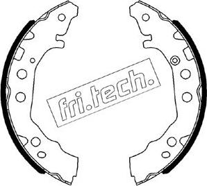 Fri.Tech. 1115.331 - Комплект гальм, барабанний механізм autocars.com.ua