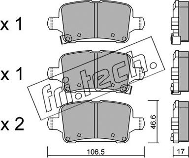 Fri.Tech. 1116.0 - Гальмівні колодки, дискові гальма autocars.com.ua