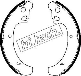 Fri.Tech. 1122.004 - Комплект тормозных колодок, барабанные avtokuzovplus.com.ua