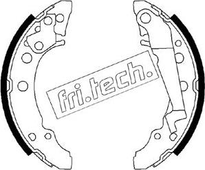 Fri.Tech. 1124.288 - Комплект тормозных колодок, барабанные autodnr.net