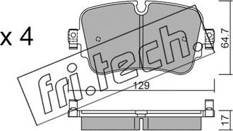 Fri.Tech. 1130.0 - Гальмівні колодки, дискові гальма autocars.com.ua