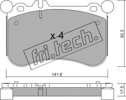 Fri.Tech. 1133.0 - Гальмівні колодки, дискові гальма autocars.com.ua