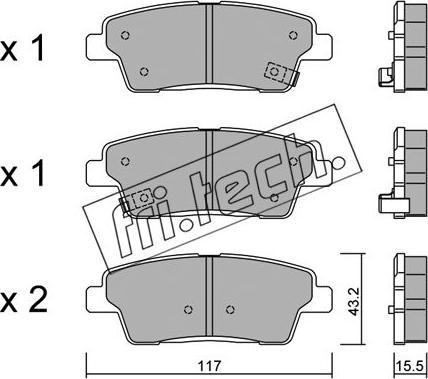 Fri.Tech. 1140.0 - Гальмівні колодки, дискові гальма autocars.com.ua