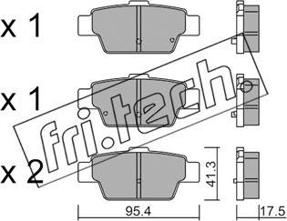 Fri.Tech. 1144.0 - Гальмівні колодки, дискові гальма autocars.com.ua