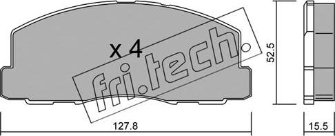 Fri.Tech. 116.0 - Гальмівні колодки, дискові гальма autocars.com.ua