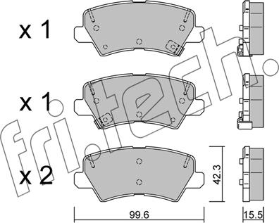 Fri.Tech. 1166.0 - Гальмівні колодки, дискові гальма autocars.com.ua