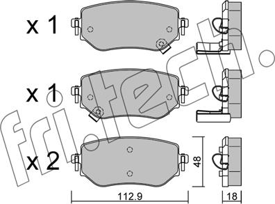 Fri.Tech. 1192.0 - Гальмівні колодки, дискові гальма autocars.com.ua