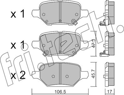 Fri.Tech. 1213.0 - Гальмівні колодки, дискові гальма autocars.com.ua