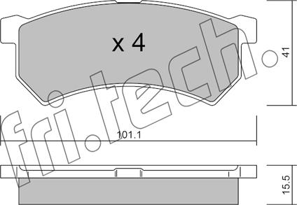 Fri.Tech. 1224.0 - Гальмівні колодки, дискові гальма autocars.com.ua