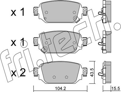 Fri.Tech. 1238.0 - Тормозные колодки, дисковые, комплект autodnr.net