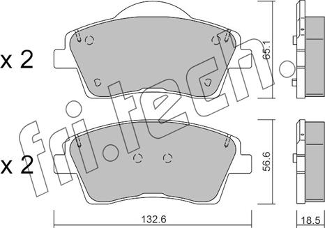 Fri.Tech. 1249.0 - Гальмівні колодки, дискові гальма autocars.com.ua