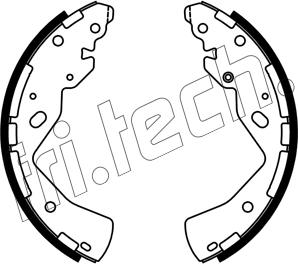 Fri.Tech. 1253.668 - Комплект гальм, барабанний механізм autocars.com.ua