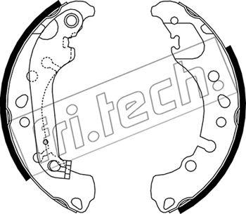 Fri.Tech. 1253.721 - Комплект тормозных колодок, барабанные avtokuzovplus.com.ua