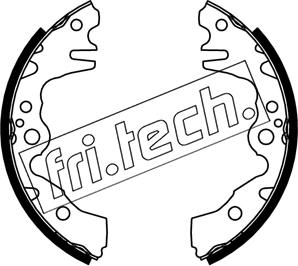 Fri.Tech. 1253.724 - Комплект гальм, барабанний механізм autocars.com.ua