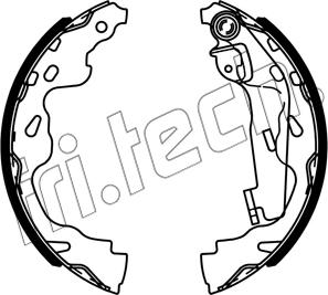 Fri.Tech. 1253.731 - Комплект гальм, барабанний механізм autocars.com.ua