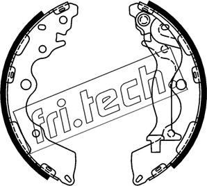 Fri.Tech. 1253.739 - Комплект гальм, барабанний механізм autocars.com.ua