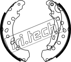 Fri.Tech. 1253.750 - Комплект тормозных колодок, барабанные avtokuzovplus.com.ua