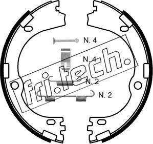 Fri.Tech. 1253.752K - Комплект гальм, ручник, парковка autocars.com.ua