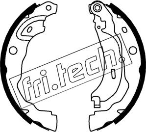 Fri.Tech. 1253.753 - Комплект гальм, барабанний механізм autocars.com.ua