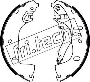 Fri.Tech. 1253.764 - Комплект гальм, барабанний механізм autocars.com.ua