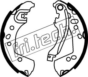 Fri.Tech. 1253.766 - Комплект гальм, барабанний механізм autocars.com.ua