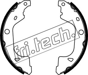 Fri.Tech. 1253.775 - Комплект гальм, барабанний механізм autocars.com.ua