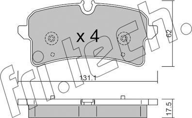 Fri.Tech. 1261.0 - Тормозные колодки, дисковые, комплект avtokuzovplus.com.ua