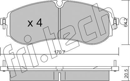 Fri.Tech. 1263.0 - Гальмівні колодки, дискові гальма autocars.com.ua