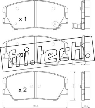 Fri.Tech. 1305.0 - Гальмівні колодки, дискові гальма autocars.com.ua