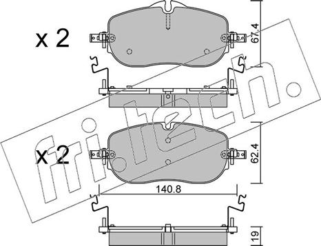 Fri.Tech. 1355.0 - Тормозные колодки, дисковые, комплект autodnr.net