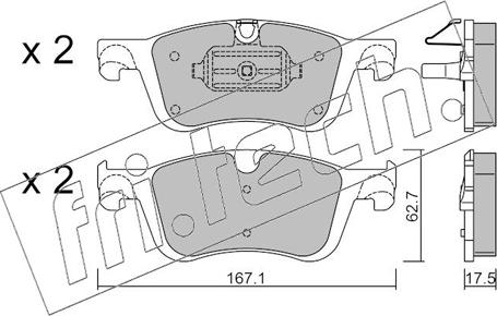 Fri.Tech. 1365.1 - Гальмівні колодки, дискові гальма autocars.com.ua