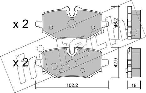 Fri.Tech. 1368.0 - Гальмівні колодки, дискові гальма autocars.com.ua