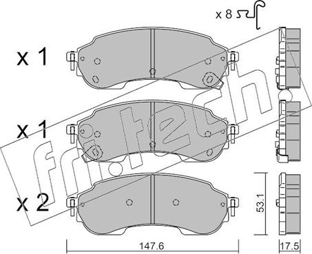 Fri.Tech. 1375.0 - Гальмівні колодки, дискові гальма autocars.com.ua