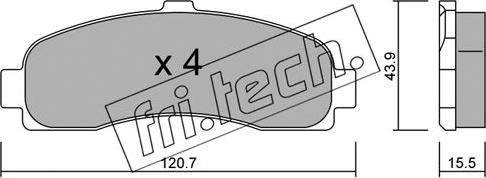 Fri.Tech. 147.0 - Тормозные колодки, дисковые, комплект autodnr.net