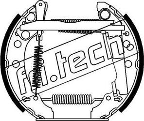 Fri.Tech. 16000 - Комплект тормозных колодок, барабанные autodnr.net