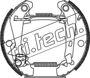 Fri.Tech. 16010 - Комплект тормозных колодок, барабанные autodnr.net